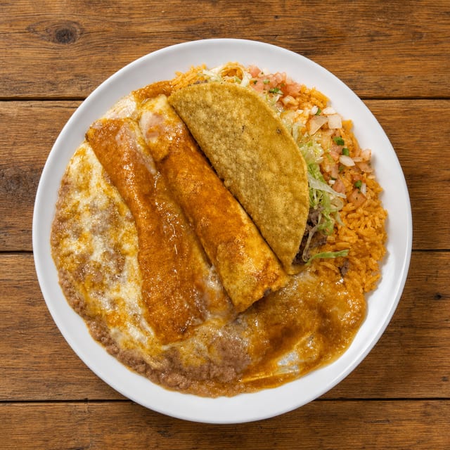 3. Taco, Burrito, and Enchilada Combo.