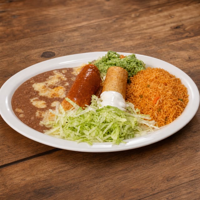 2. Chimichangas y Burritos Combo.