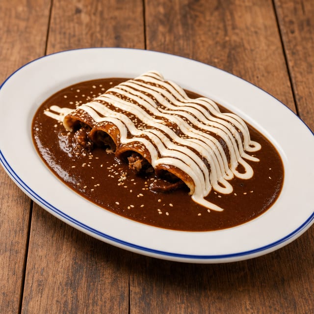 Enchiladas Mole Poblano.