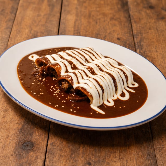 Enchiladas Mole Poblano.